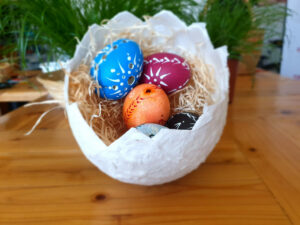 Velikonoční vejce z ubrousků