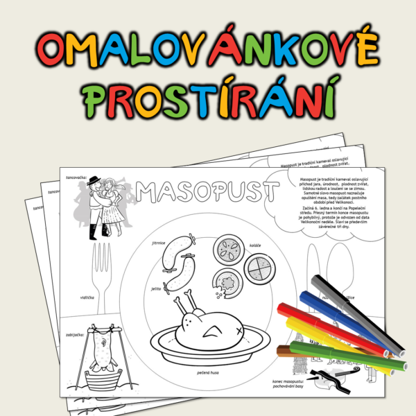 Omalovánkové prostírání