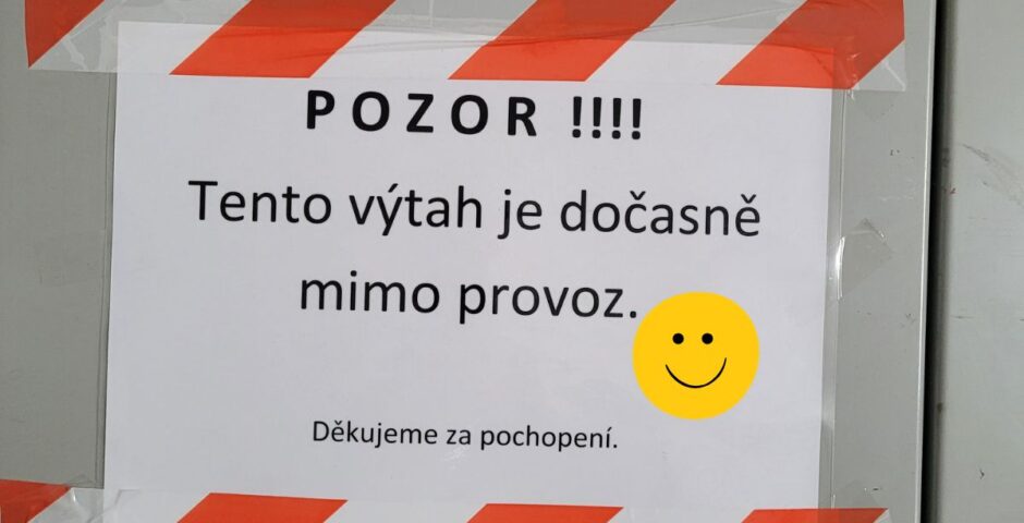 Výtah nejede